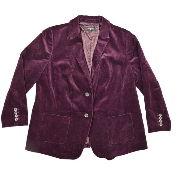 Talbots Sweaters - Talbots Red Cotton Blend Cardigan Sweater 18W Plus Corduroy Lined